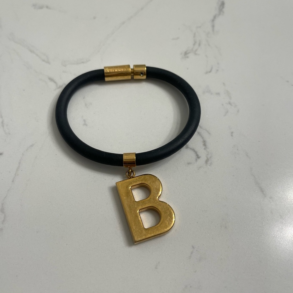 Balenciaga Black/Gold Bracelet